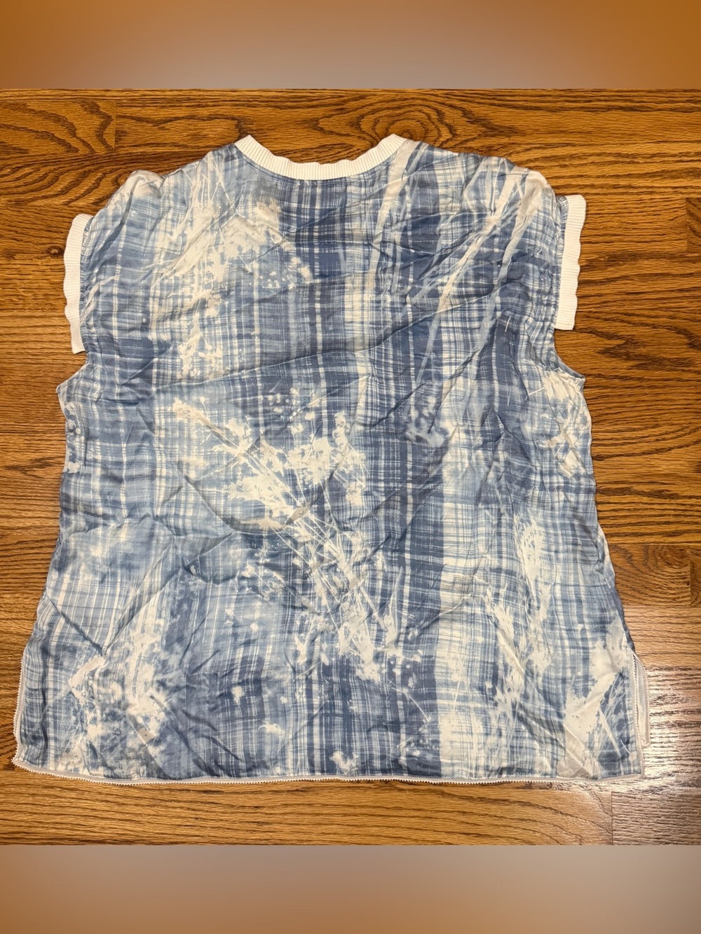 Go by GoSilk Plaid Tie Dye 100% Silk Top (L) & Jogger Pant (M) Matching Set - Picture 4 of 14